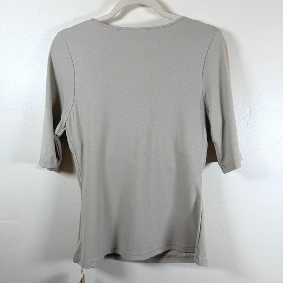 OGL Essential Stretch Cotton Square Neck Brami Top XL Dark Alabaster Neutral NWT - Picture 5 of 10